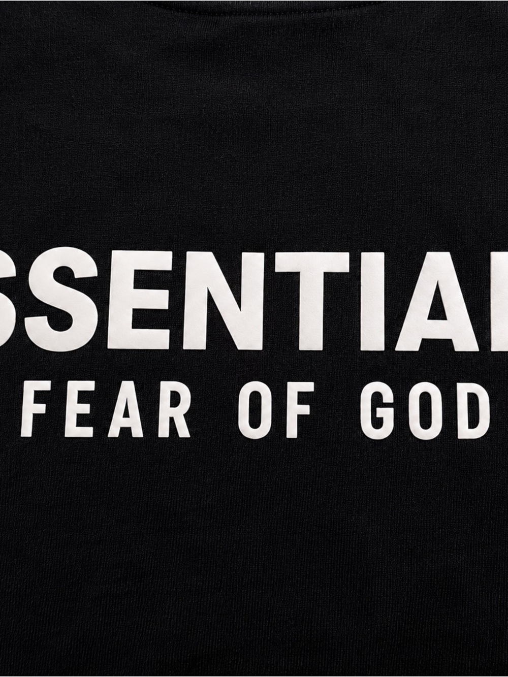 Fear Of God ESSENTIALS Black Tee Size S NWT - Picture 3 of 5